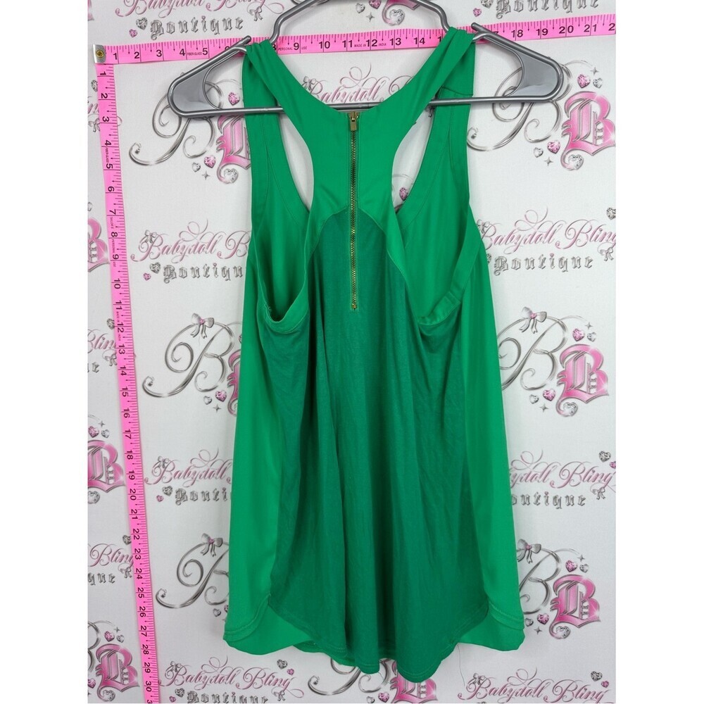 Express Green Racerback Tank with Zip Back - Picture 2 of 11